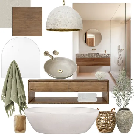 Mediterranean Bathroom Interior Design Mood Board by Nicole Frelingos on Style Sourcebook