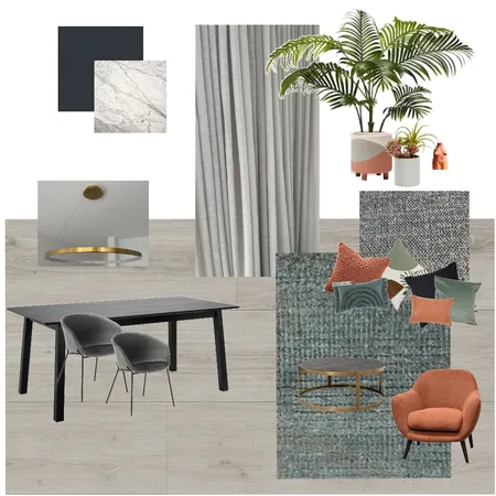 Rust/Charcoal colour palette Interior Design Mood Board by laceydeb on Style Sourcebook