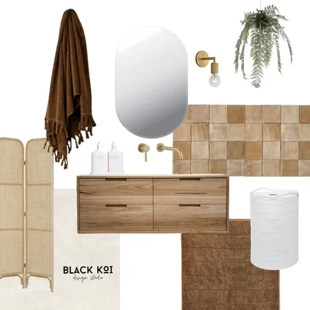 Rusty Bathroom Interior Design Mood Board by Black Koi Design Studio on Style Sourcebook