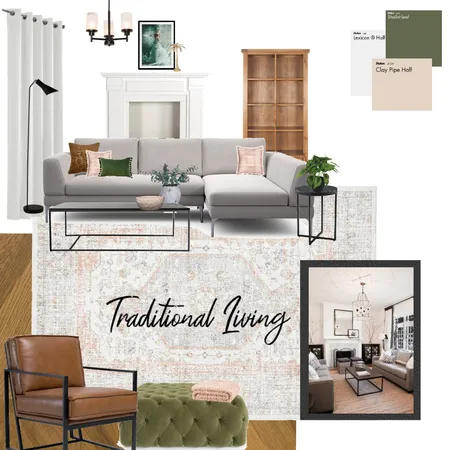 Traditional Living Interior Design Mood Board by Brooke Green on Style Sourcebook