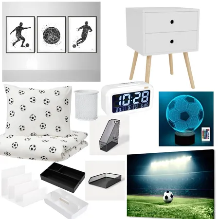 Soccer Bedroom Interior Design Mood Board by Meg Caris on Style Sourcebook