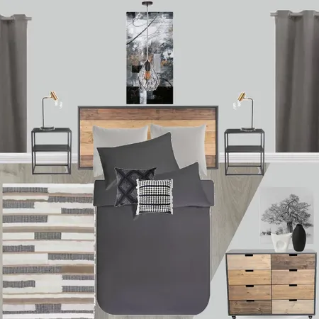 B17 - BEDROOM - INDUSTRIAL CHARCOAL DUVET Interior Design Mood Board by Taryn on Style Sourcebook
