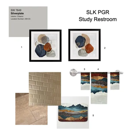 SLK PGR Study Restroom Interior Design Mood Board by KathyOverton on Style Sourcebook