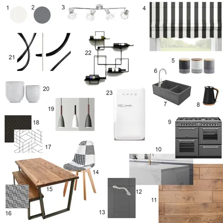 Kitchen-Diner sample board Interior Design Mood Board by Nienke Offer on Style Sourcebook