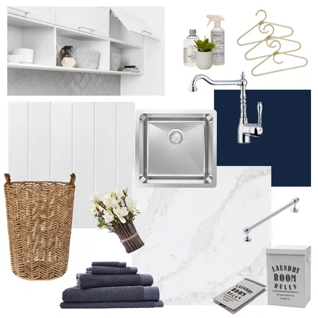 Hamptons Laundry Interior Design Mood Board by Two Wildflowers on Style Sourcebook