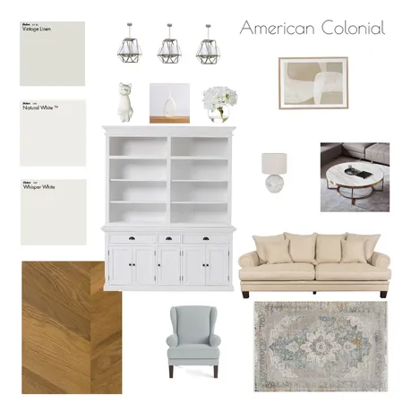 American Colonial Style Interior Design Mood Board by Shona's Designs on Style Sourcebook