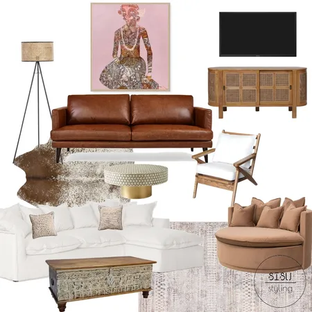 Luxe Brown Lounge Interior Design Mood Board by Sisu Styling on Style Sourcebook