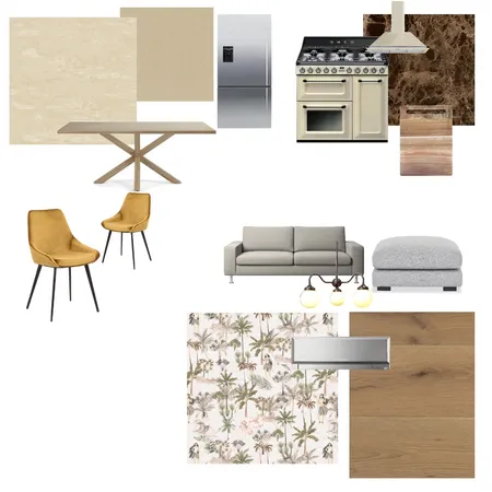 Karine's flat kitchen dining living area Interior Design Mood Board by KlaraDeak on Style Sourcebook