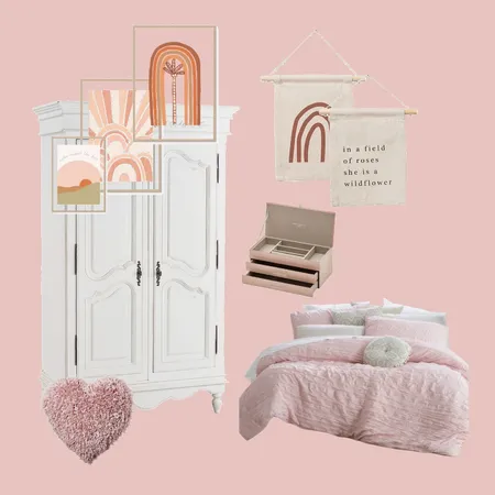 Pink bedroom Interior Design Mood Board by Sophia39226 on Style Sourcebook
