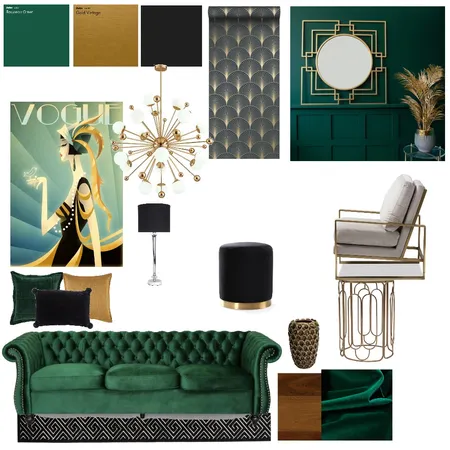 ART DECO LIVING SPACE Interior Design Mood Board by jovitapwilliams on Style Sourcebook