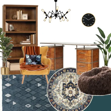 Eclectic Study Interior Design Mood Board by sdebeebee on Style Sourcebook