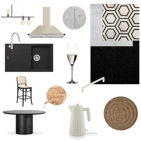 Monochrome kitchen Interior Design Mood Board by T_Mac on Style Sourcebook