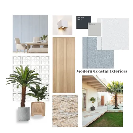 Modern Coastal Exteriors Interior Design Mood Board by Karine on Style Sourcebook