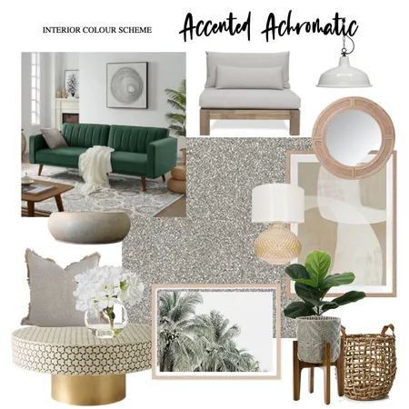 Accented Achromatic Interior Design Mood Board by jenleclair on Style Sourcebook