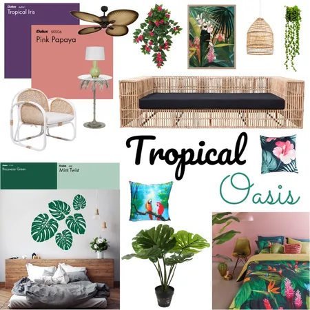 Tropical Oasis Interior Design Mood Board by Skydion Design on Style Sourcebook