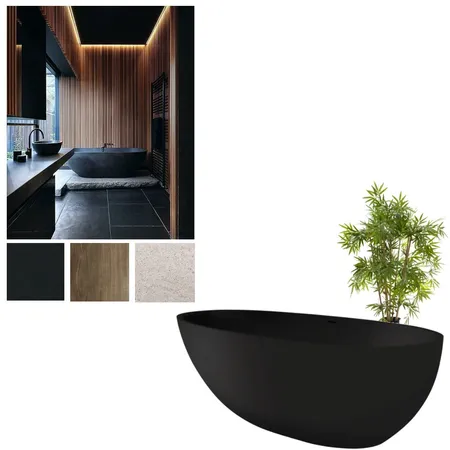 Dark Japanese Bathroom Interior Design Mood Board by Palesa_Audrey on Style Sourcebook