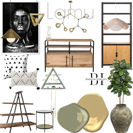 Afro Chic vibe Interior Design Mood Board by Babaloe Interiors on Style Sourcebook