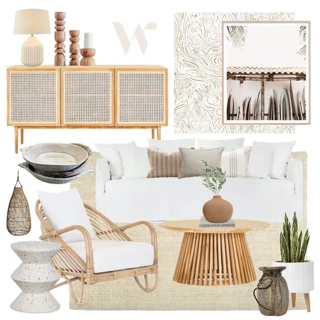 Ultimate Summer Escape Living Room Interior Design Mood Board by The Whole Room on Style Sourcebook