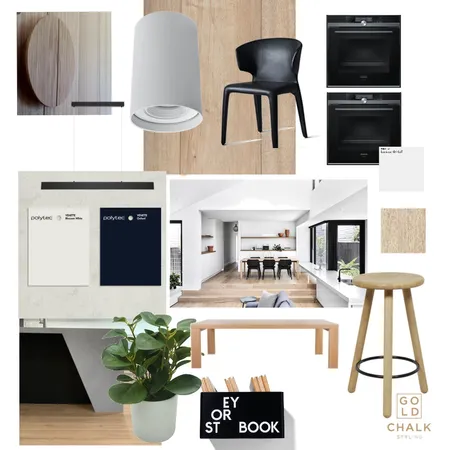 Gold chalk kitchen plan Interior Design Mood Board by Kylie Tyrrell on Style Sourcebook