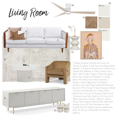 Living Room Mood Board Interior Design Mood Board by tiaronson on Style Sourcebook