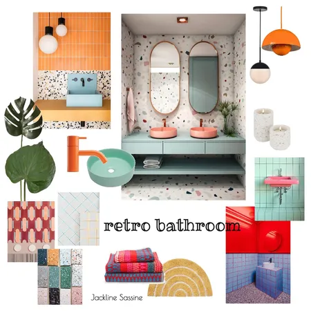 retro bathroom style Interior Design Mood Board by js on Style Sourcebook