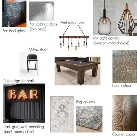 Rec Room Materials Interior Design Mood Board by LynneB on Style Sourcebook