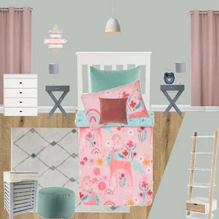 BC 1 - GIRLS -PINK UNICORNS Interior Design Mood Board by Taryn on Style Sourcebook