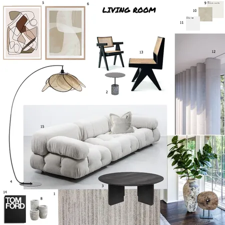 neutral living room- japandi Interior Design Mood Board by Xolile Nzama on Style Sourcebook