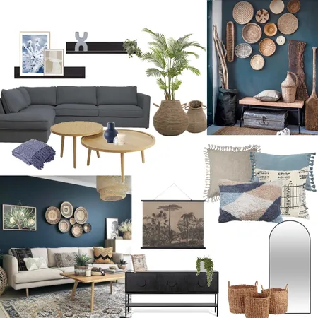 Blue boho Interior Design Mood Board by gal ben moshe on Style Sourcebook