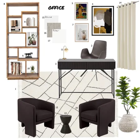 modern home office Interior Design Mood Board by Xolile Nzama on Style Sourcebook
