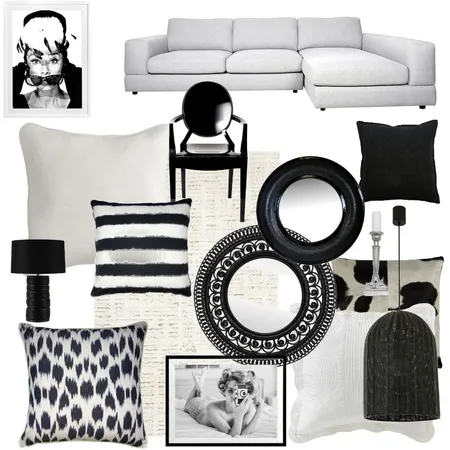 Black & White Interior Design Mood Board by ELEDA DESIGN Interiors on Style Sourcebook