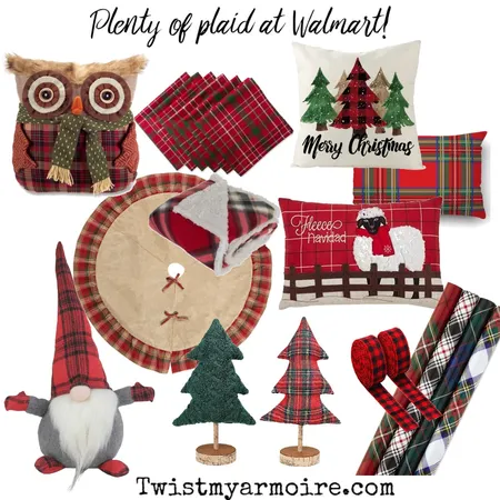 Christmas plaid Interior Design Mood Board by Twist My Armoire on Style Sourcebook