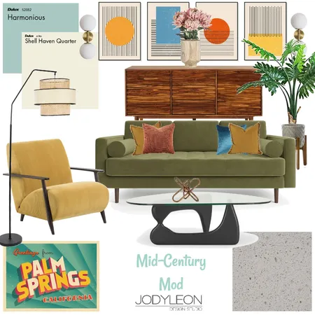 Mid-Century Mod Interior Design Mood Board by jodyleon on Style Sourcebook