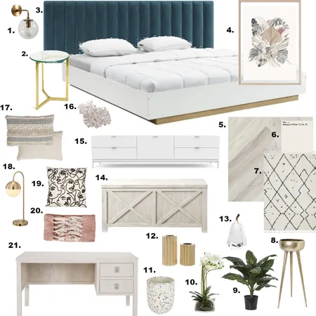 Bedroom Sample board Interior Design Mood Board by BlueOrange Interiors on Style Sourcebook