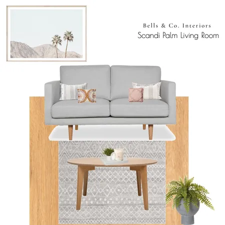Scandi Palm Living Room Interior Design Mood Board by Bells & Co. Interiors on Style Sourcebook