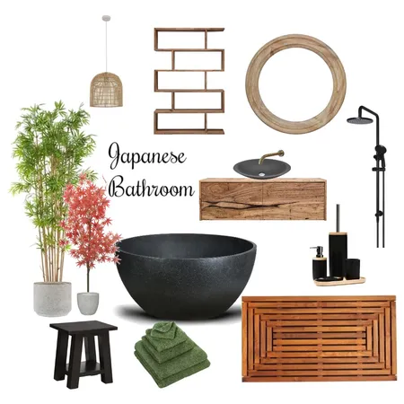 Japanese Bathroom Interior Design Mood Board by whytedesignstudio on Style Sourcebook