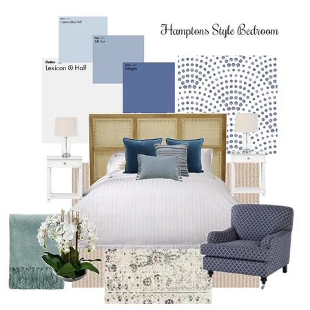 Hamptons Style Bedroom Interior Design Mood Board by lizanderton on Style Sourcebook