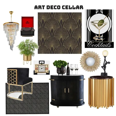 Art Deco Cellar Interior Design Mood Board by whytedesignstudio on Style Sourcebook