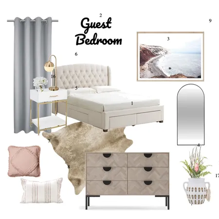 guest bed Interior Design Mood Board by Airlie Dayz Interiors + Design on Style Sourcebook