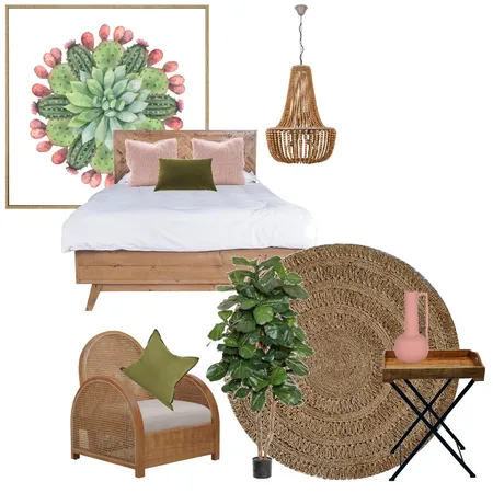 Pink/Green Bedroom Interior Design Mood Board by Poppy on Style Sourcebook
