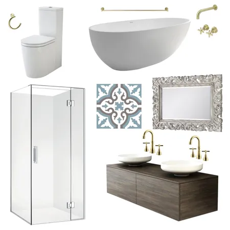 The Blues Bathroom Interior Design Mood Board by creative grace interiors on Style Sourcebook