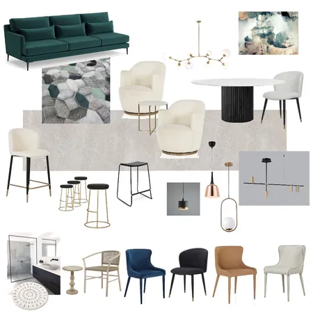 Ramona dining lounge concept Interior Design Mood Board by Little Design Studio on Style Sourcebook