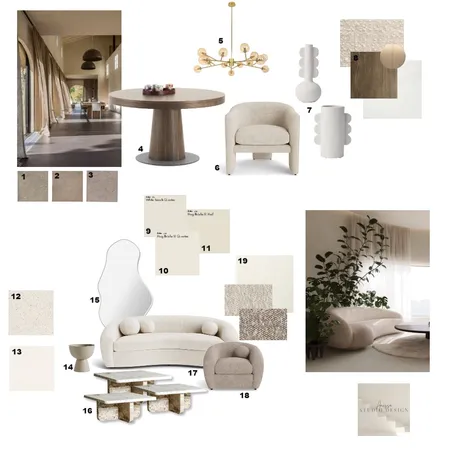 Living and Dinning Interior Design Mood Board by sissa9 on Style Sourcebook