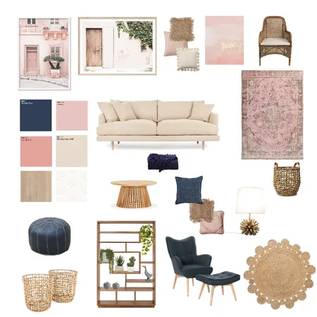 Living Room - Boho-Chic 2 Interior Design Mood Board by NoaFeldman on Style Sourcebook