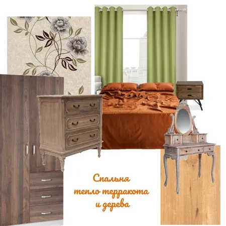 спальня - тепло терракота и дерева Interior Design Mood Board by Elena-Emko on Style Sourcebook