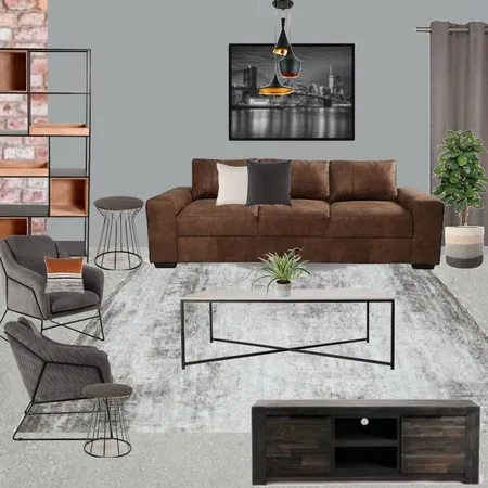 L3 - Living room - Industrial - TAN COUCH Interior Design Mood Board by Taryn on Style Sourcebook