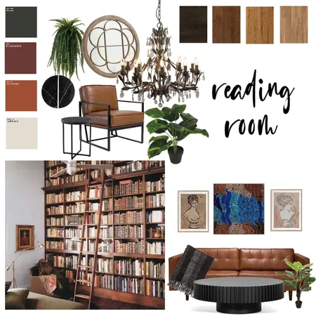 reading room/library Interior Design Mood Board by rylee donovan on Style Sourcebook