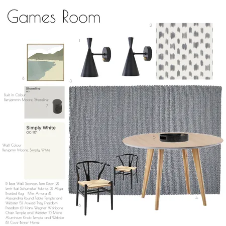 Games Room Interior Design Mood Board by rondeauhomes on Style Sourcebook