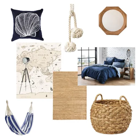 Nautical Bedroom Interior Design Mood Board by mallovespillows#1 on Style Sourcebook