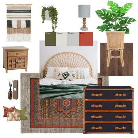 Module 3 Boho Chic Interior Design Mood Board by Margo Cole on Style Sourcebook